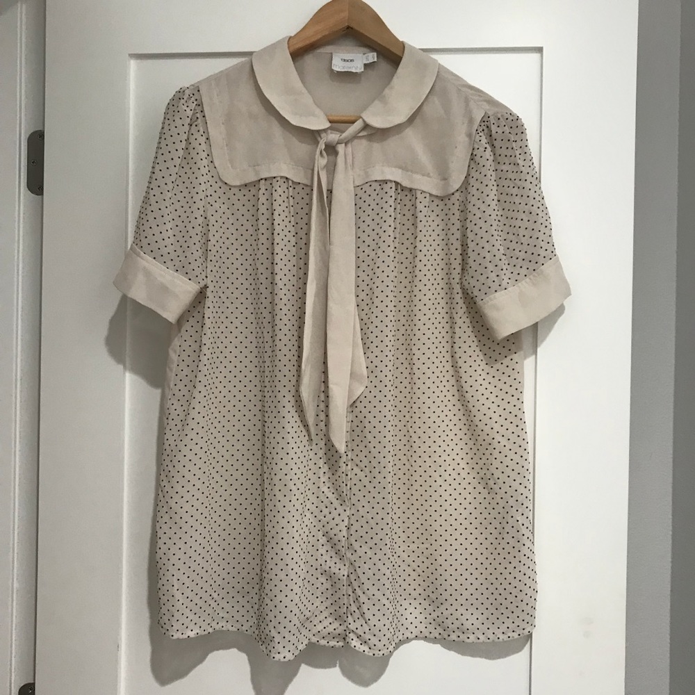 ASOS maternity polka dot shirt